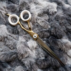 Fly High professional dog grooming shears, precision cutting scissors by Best Buds International under license from GroomBox