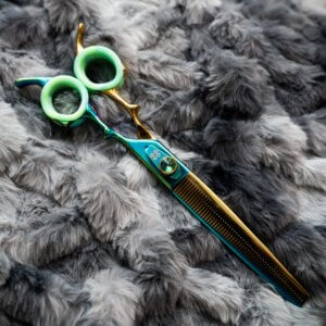 Lucky reversible dog grooming thinning scissors