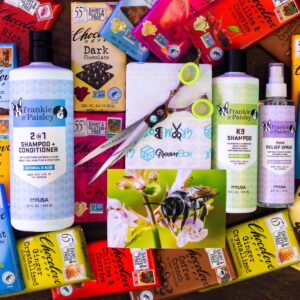GroomBox Classic with dog grooming scissors, shampoo, all in a convenient subscription box for professioanl dog groomers.