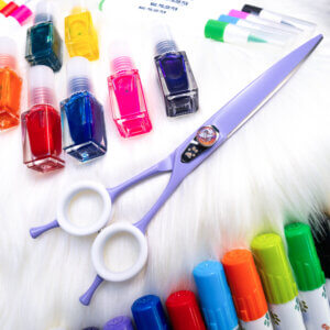 Blueberry Swirl Reversible Dog Grooming Scissor